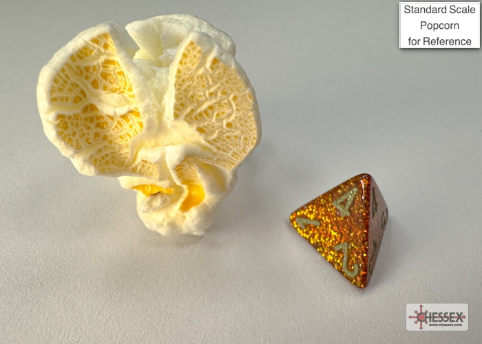 Glitter Gold/silver Mini-Polyhedral 7-Die Set (Mini Poly Release 3)
