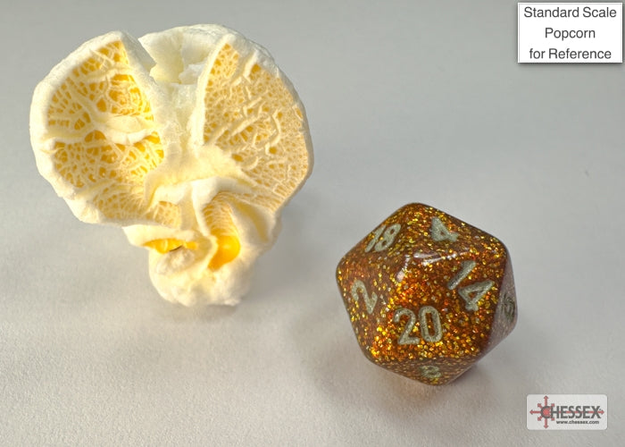 Glitter Gold/silver Mini-Polyhedral 7-Die Set (Mini Poly Release 3)
