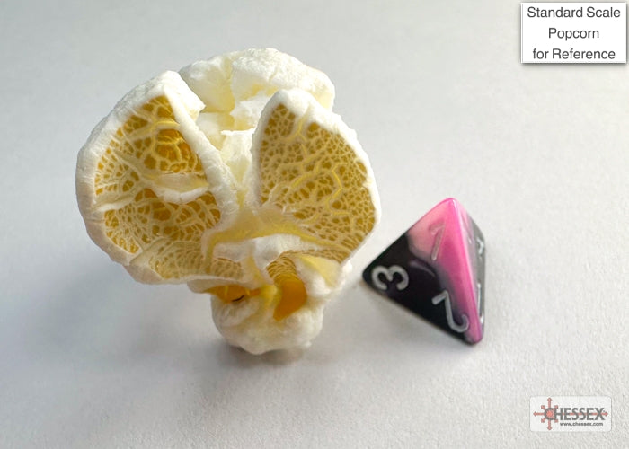 Gemini Black-Pink/white Mini-Polyhedral 7-Die Set (Mini Poly Release 3)