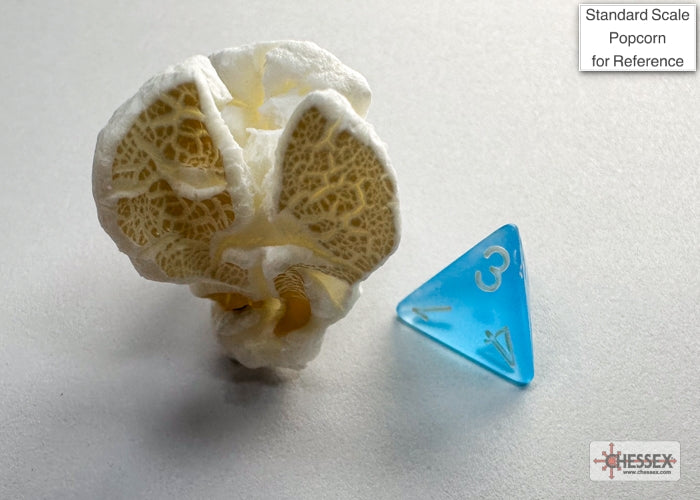 Frosted Caribbean Blue/white Mini-Polyhedral 7-Die Set (Mini Poly Release 3)