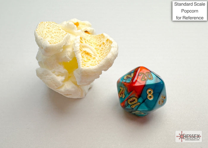 Gemini Red-Teal/gold Mini-Polyhedral 7-Die Set (Mini Poly Release 3)