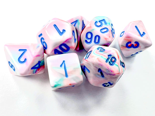 Festive® Mini-Polyhedral Pop Art™/blue 7-Die set (Mini Poly Release 2)