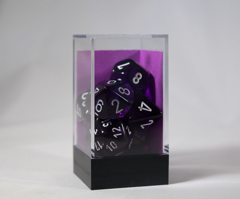 Translucent 7-Die Chessex Sets Made in Germany -Red, Blue, Green, Teal, Purple-